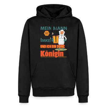 Imker Shirt • Imker Königin • Imker Geschenk - Männer Premium Bio Hoodie - Schwarz - Vorne - Nico (187cm)