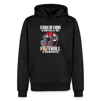 Football League Helmet Geschenkidee - Männer Premium Bio Hoodie - Schwarz - Vorne - Nico (187cm)