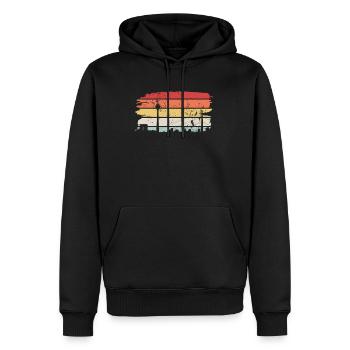 Dusseldorf Skyline Dusseldorf Dusseldorf - Sweat à capuche Premium bio Homme - noir - Devant - Nico (187cm)