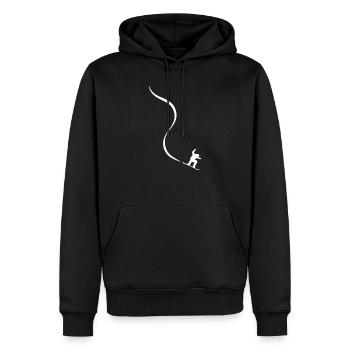Snowboarding Carver Tiefschnee Powder Carv Spray - Männer Premium Bio Hoodie - Schwarz - Vorne - Nico (187cm)