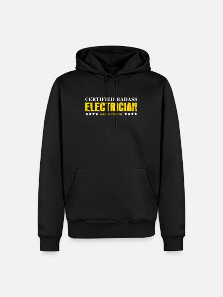 Electrician Electricity Electricity Electricity Gift - Men’s Premium Organic Hoodie - black