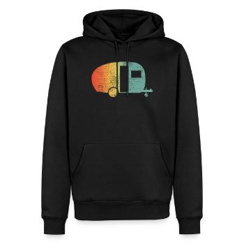 Camping caravan rainbow - Men’s Premium Organic Hoodie - black - Front - Nico (187cm)