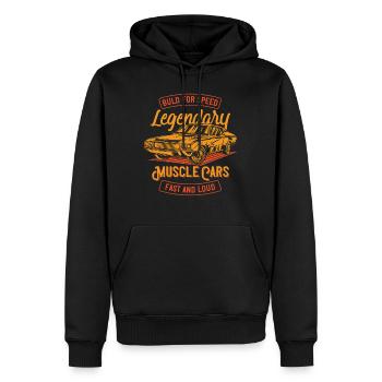 Muscle Car Limited Edition - Männer Premium Bio Hoodie - Schwarz - Vorne - Nico (187cm)