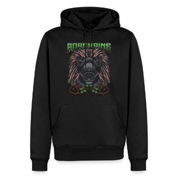 Stachelschweine - Männer Premium Bio Hoodie - Schwarz - Vorne - Nico (187cm)