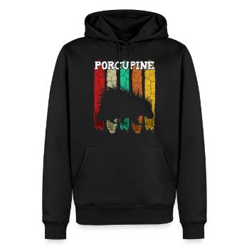 Stachelschweine - Männer Premium Bio Hoodie - Schwarz - Vorne - Nico (187cm)