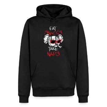 Koala Australien lustiges Geschenk - Männer Premium Bio Hoodie - Schwarz - Vorne - Nico (187cm)