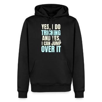 Tricking Parcours Gift - Men’s Premium Organic Hoodie - black - Front - Nico (187cm)