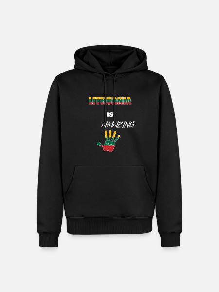 Litauen - Männer Premium Bio Hoodie - Schwarz