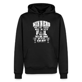 Badminton - Männer Premium Bio Hoodie - Schwarz - Vorne - Nico (187cm)
