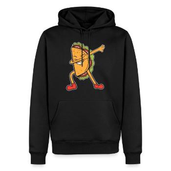 Taco Tortilla Fast Food Mexico Dabbing Gave - Herre Premium økologisk hoodie - sort - Foran - Nico (187cm)