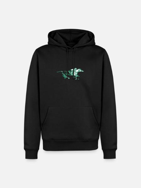horse polo ride sport - Men’s Premium Organic Hoodie - black