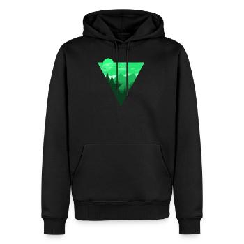 Camping Cadeau Randonnée Voyage Routard - Sweat à capuche Premium bio Homme - noir - Devant - Nico (187cm)