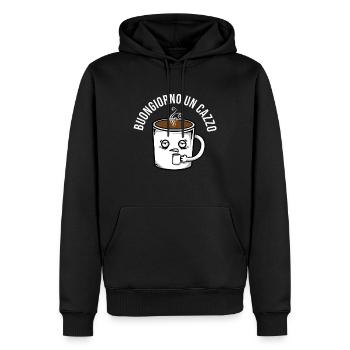 Guten Morgen ein Hahn Liebhaber der Coffee Gift Cup - Männer Premium Bio Hoodie - Schwarz - Vorne - Nico (187cm)