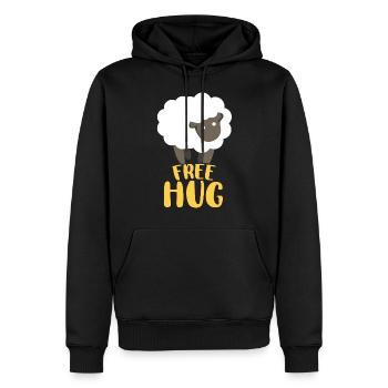 Umarmung Schaf - Männer Premium Bio Hoodie - Schwarz - Vorne - Nico (187cm)