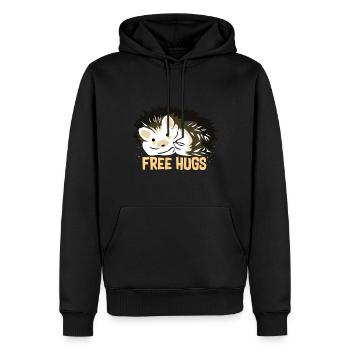 Umarmung Igel - Männer Premium Bio Hoodie - Schwarz - Vorne - Nico (187cm)