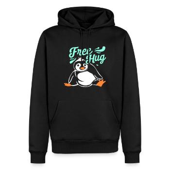 Umarmung Pinguin - Männer Premium Bio Hoodie - Schwarz - Vorne - Nico (187cm)