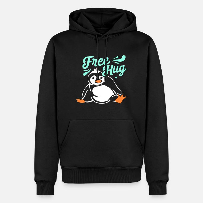 Accolade Pingouin - Sweat à capuche Premium bio Homme - noir