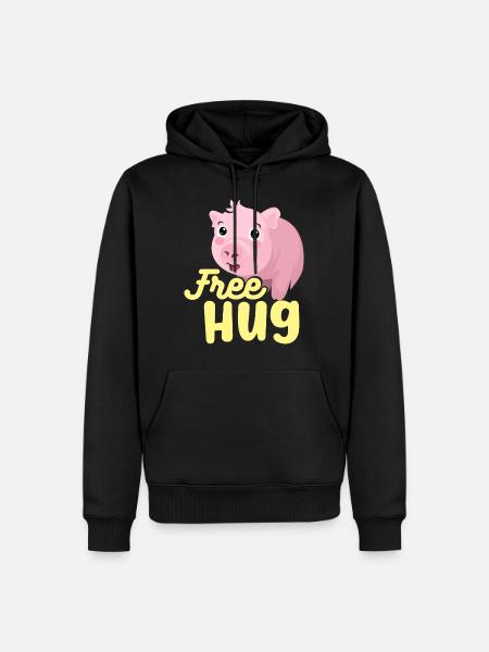 Hug Pig - Men’s Premium Organic Hoodie - black