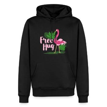 Umarmung Flamingo - Männer Premium Bio Hoodie - Schwarz - Vorne - Nico (187cm)