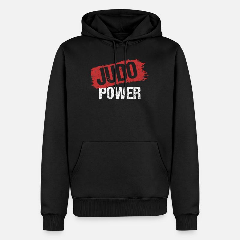 Judo-Macht - Männer Premium Bio Hoodie - Schwarz