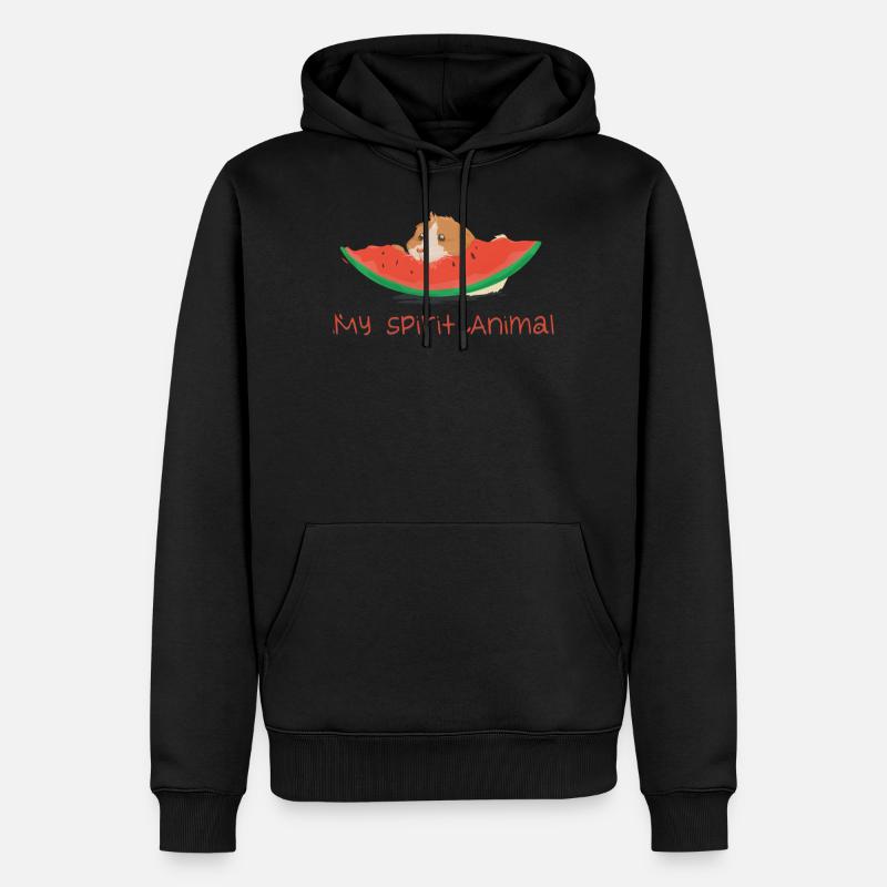 Cadeau de rongeur cochon d'Inde - Sweat à capuche Premium bio Homme - noir