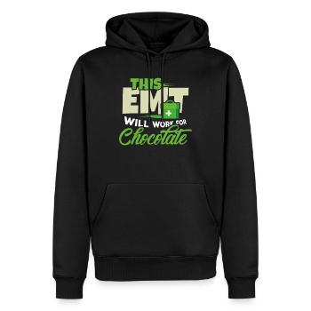 Ambulancier ambulancier - Sweat à capuche Premium bio Homme - noir - Devant - Nico (187cm)