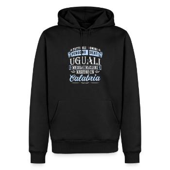Mann Männer werden in Kalabrien Italien Geschenk geboren - Männer Premium Bio Hoodie - Schwarz - Vorne - Nico (187cm)