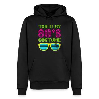 C'est mon costume des années 80 T-shirt Retro Vintage Neon - Sweat à capuche Premium bio Homme - noir - Devant - Nico (187cm)