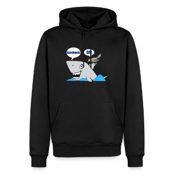 Kuckuck - Hai - Männer Premium Bio Hoodie - Schwarz - Vorne - Nico (187cm)