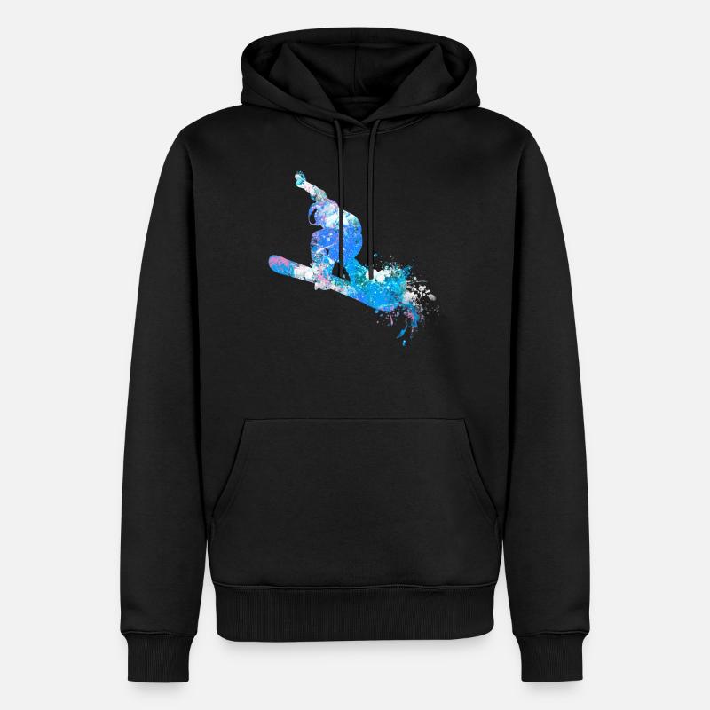snowboard - Männer Premium Bio Hoodie - Schwarz