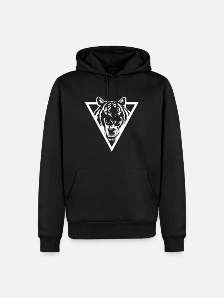 Rugissement de tigres - tigre - Sweat à capuche Premium bio Homme - noir