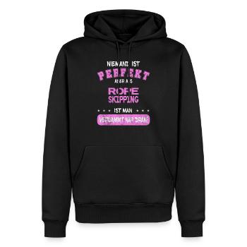 Corde à sauter sacrément proche de la conception parfaite - Sweat à capuche Premium bio Homme - noir - Devant - Nico (187cm)