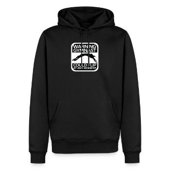 Warning Gymnast Could Flip At Any Moment Gymnastik - Männer Premium Bio Hoodie - Schwarz - Vorne - Nico (187cm)