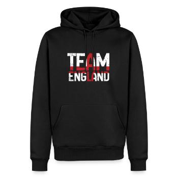Angleterre eu - Sweat à capuche Premium bio Homme - noir - Devant - Nico (187cm)