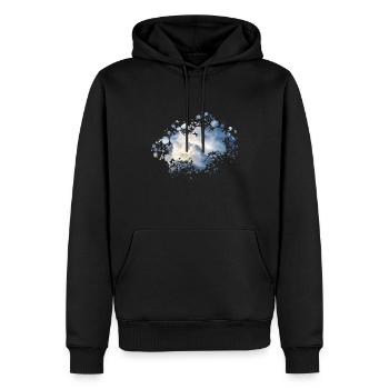 Splash - Sweat à capuche Premium bio Homme - noir - Devant - Nico (187cm)