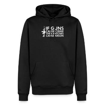 Funny Gun Rights Pro Zweite Änderungsrechte USA - Männer Premium Bio Hoodie - Schwarz - Vorne - Nico (187cm)