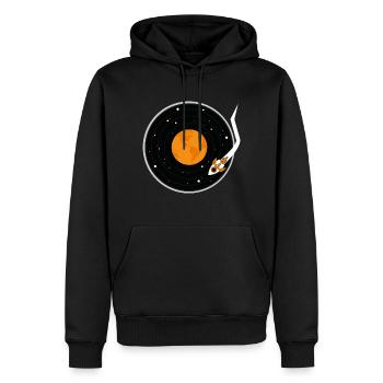Enregistrer de la musique - Sweat à capuche Premium bio Homme - noir - Devant - Nico (187cm)