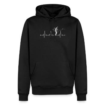 Trompete - Männer Premium Bio Hoodie - Schwarz - Vorne - Nico (187cm)