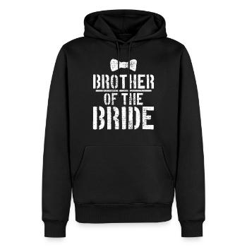 Mariage Frère De La Mariée - Sweat à capuche Premium bio Homme - noir - Devant - Nico (187cm)