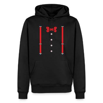Saint-Valentin cadeau bretelles de mouche - Sweat à capuche Premium bio Homme - noir - Devant - Nico (187cm)