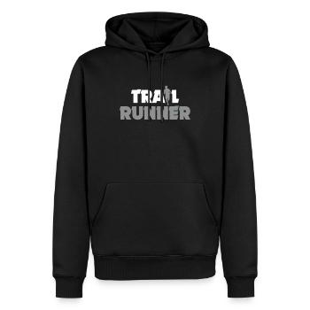 Trail running Geschenk Trailrunning - Männer Premium Bio Hoodie - Schwarz - Vorne - Nico (187cm)
