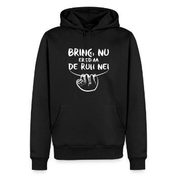 Anti-stress chemise paresseux dialecte saxon saxon - Sweat à capuche Premium bio Homme - noir - Devant - Nico (187cm)