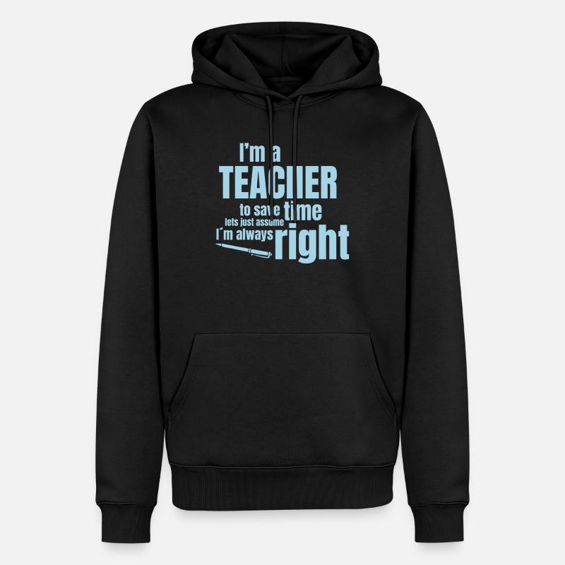 Lehrer - Männer Premium Bio Hoodie - Schwarz