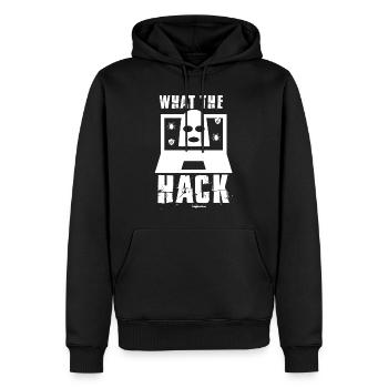 Lustig, was der Hack Hacker oder Computer Geek Geschenk - Männer Premium Bio Hoodie - Schwarz - Vorne - Nico (187cm)