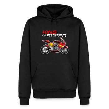 Superbike Racer King Of Speed Geschenkidee - Männer Premium Bio Hoodie - Schwarz - Vorne - Nico (187cm)