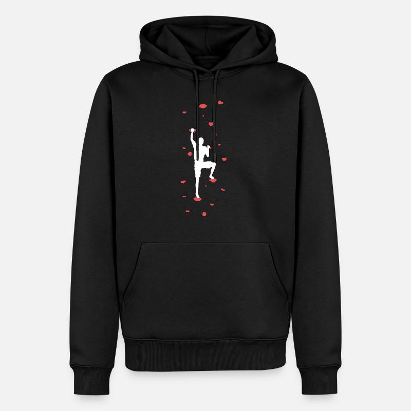 Bouldering escalade boulderer poignées cadeau - Sweat à capuche Premium bio Homme - noir