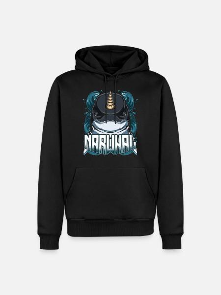 narval - Sweat à capuche Premium bio Homme - noir
