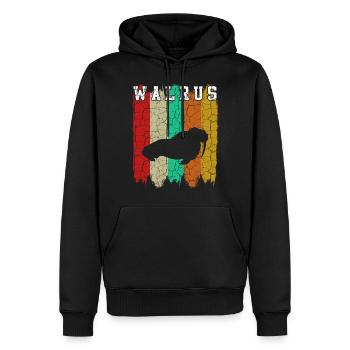 morse - Sweat à capuche Premium bio Homme - noir - Devant - Nico (187cm)