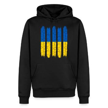 Trendy Ukraine couleurs nationales modern pays cadeau - Sweat à capuche Premium bio Homme - noir - Devant - Nico (187cm)