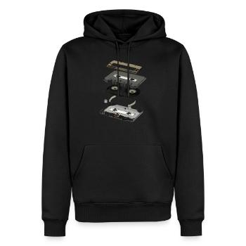 Tape Exploded comic - Men’s Premium Organic Hoodie - black - Front - Nico (187cm)